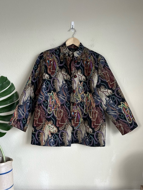Daniel K Jackets & Blazers - Vintage Daniel K Horse Tapestry Jacket